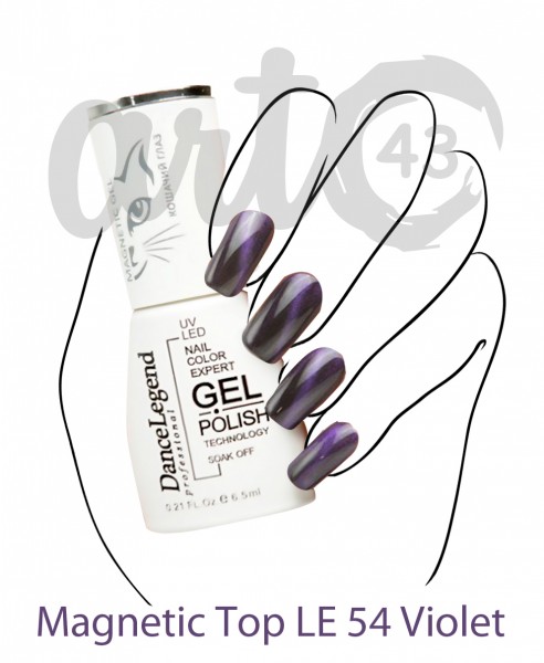 Топ для гель-лака DL Magnetic Top le54 Violet