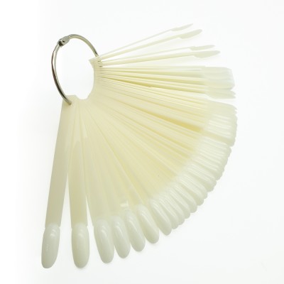 Веер для лаков молочный