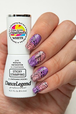 Dance Legend Лак для ногтей Sticky Stamping White