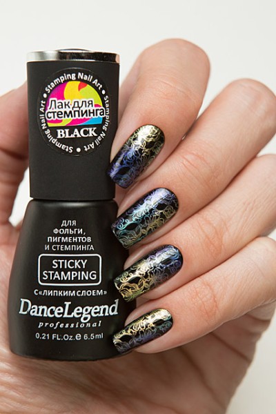 Dance Legend Лак для ногтей Sticky Stamping Black